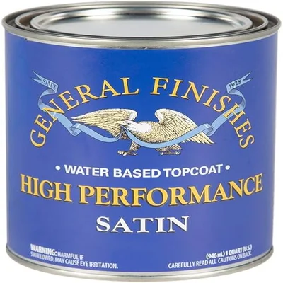General Finishes High Performance Water Based Topcoat can, satin finish