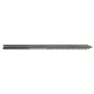 The Hillman Group 43425 1/4-20 x 5 inch hanger bolt, 10-pack