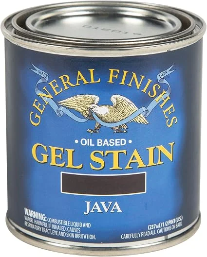 General Finishes Java Gel Stain, 1/2 Pint