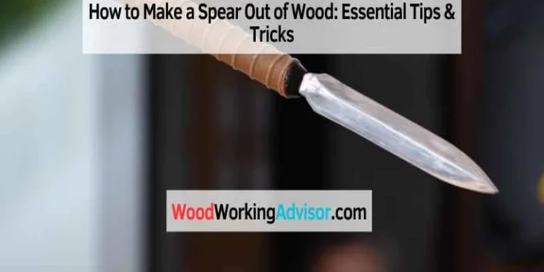 Handmade wooden spear tip close-up