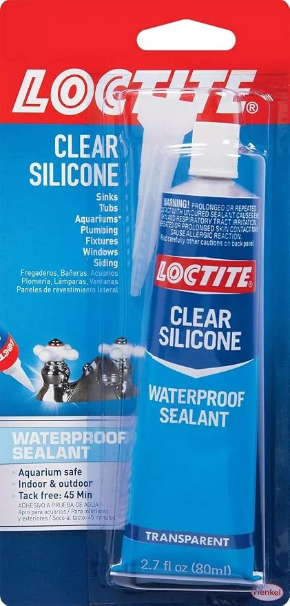 Loctite Clear Silicone Sealant, 2.7 fl oz tube