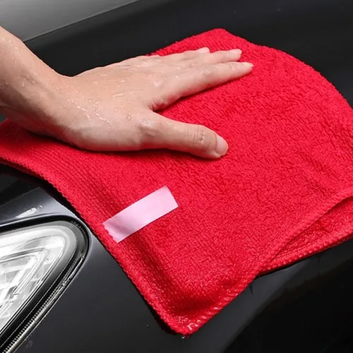 Reusable microfiber cloths used to remove sanding dust before finishing