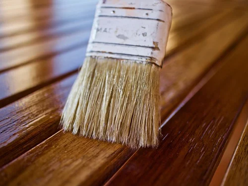 Applying wipe-on polyurethane topcoat with a brush