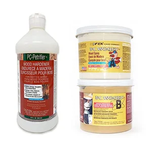 PC-Products Wood Repair Epoxy Paste and Wood Hardener Kit, PC-Woody 24 oz and PC