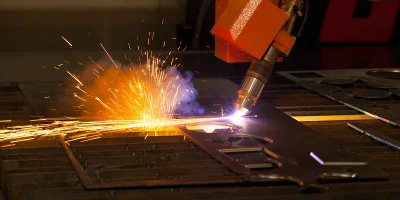 Custom plasma-cut metal sign with intricate design