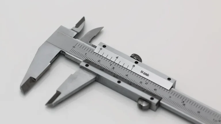 Steel vernier caliper used to measure the actual thickness of plywood