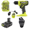 Ryobi ONE+ 18V drill driver kit with battery charger and bits Ryobi ONE+ 18V drill driver kit with battery charger and bits