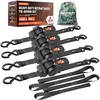 HOKINETY retractable ratchet straps 4 pack