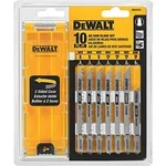 DEWALT DW3741C 10-piece T-shank jigsaw blade set with 6, 10, and 18 TPI blades