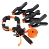 PONY strap clamp with corner jaws and four spring clamps