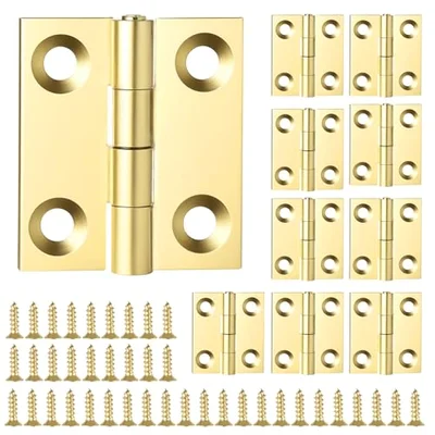 Small mini brass butt hinges for wooden boxes