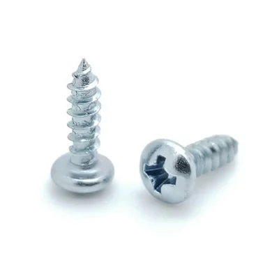 Number 6 zinc phillips pan head wood screws