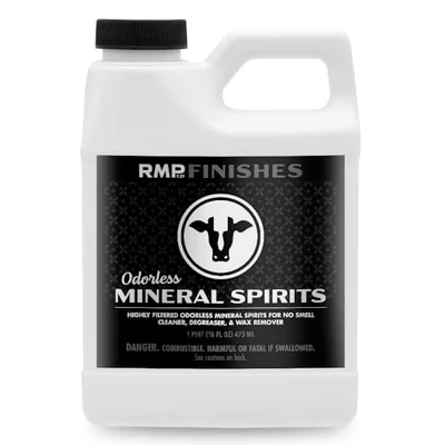 Odorless mineral spirits for removing fingerprint spots from fresh stain