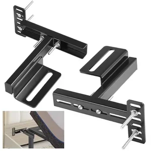 Colinktool universal adjustable headboard bracket kit for metal bed frame, two heavy-duty steel brackets