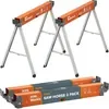 BORA Workhorse X folding metal sawhorse 2 pack