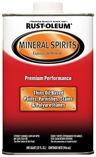 Rust-Oleum 32-ounce mineral spirits quart can for thinning gel stain