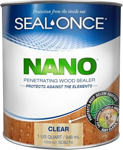 Seal-Once Nano penetrating wood sealer quart can