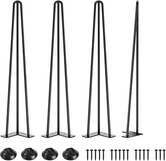SMARTSTANDARD 28-inch hairpin desk legs, set of 4