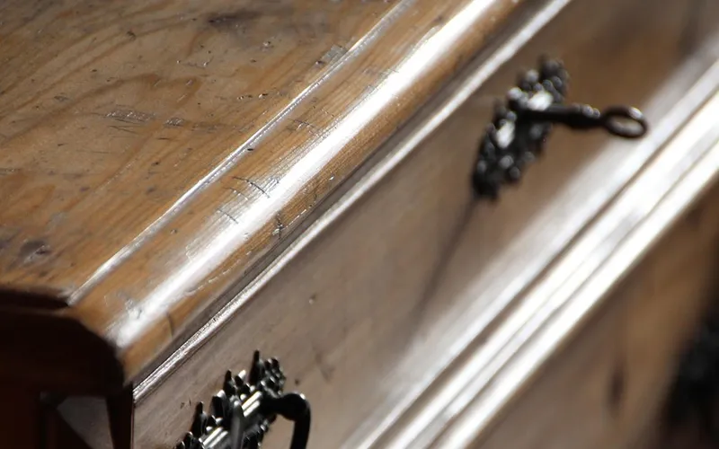 Solid wood dresser drawer fronts with dark metal ring pulls Solid wood dresser drawer fronts with dark metal ring pulls