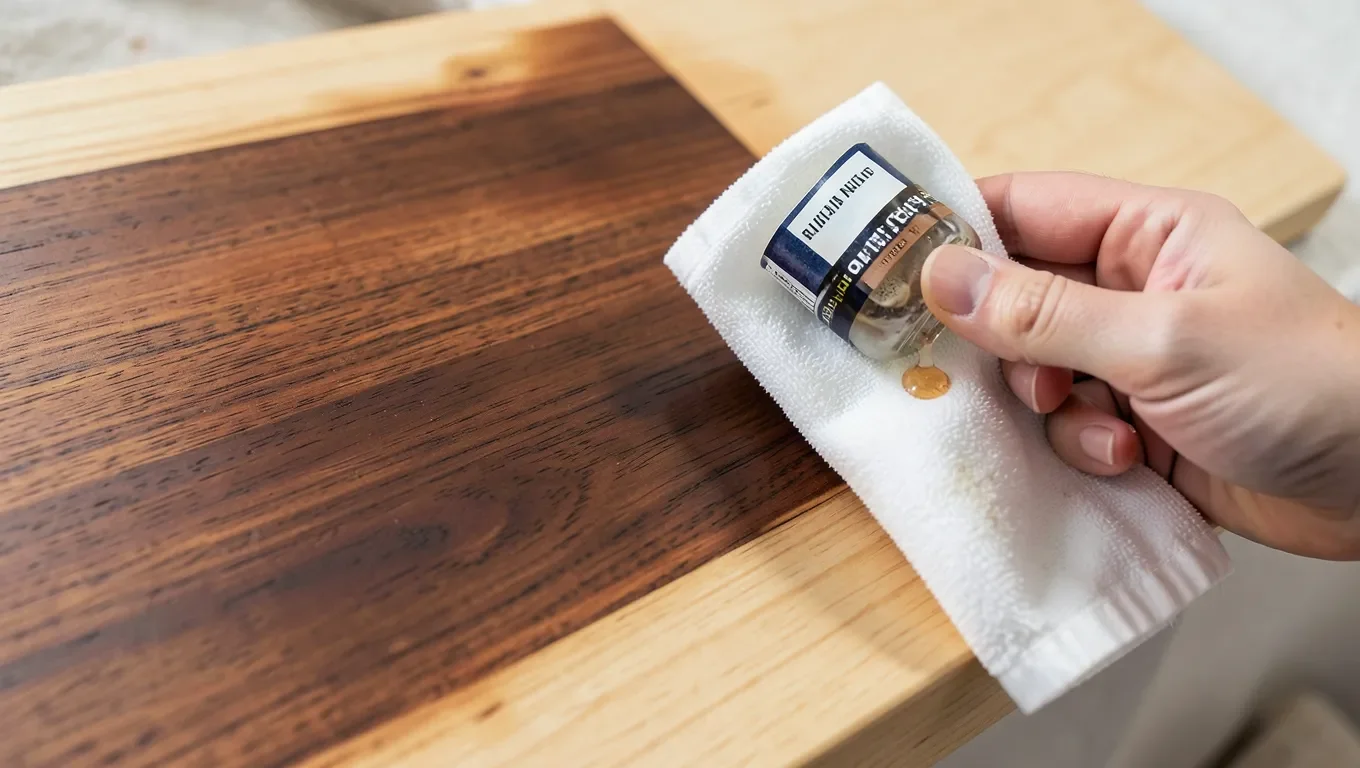Gel stain sits on the surface rather than soaking in unevenly, avoiding birch plywood's common blotching problem