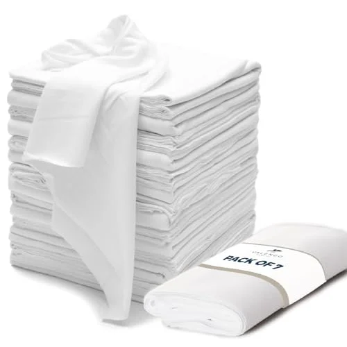 Valengo lint-free 100% cotton rags for staining wood, pack of seven