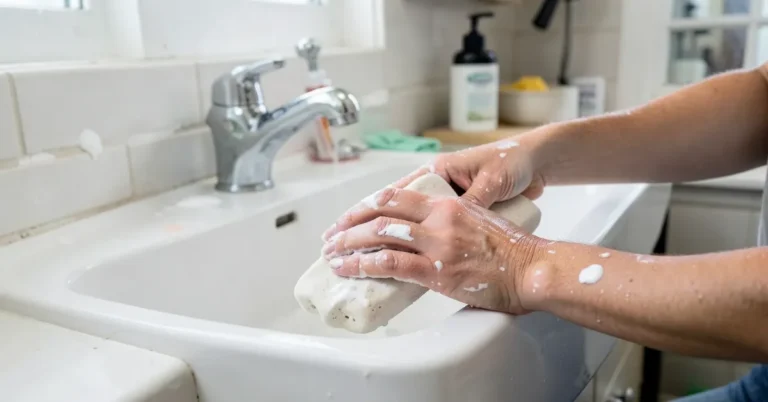 Washing dried primer off hands with a pumice hand cleaner