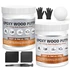 Two part epoxy wood putty filler for splits that run through the board