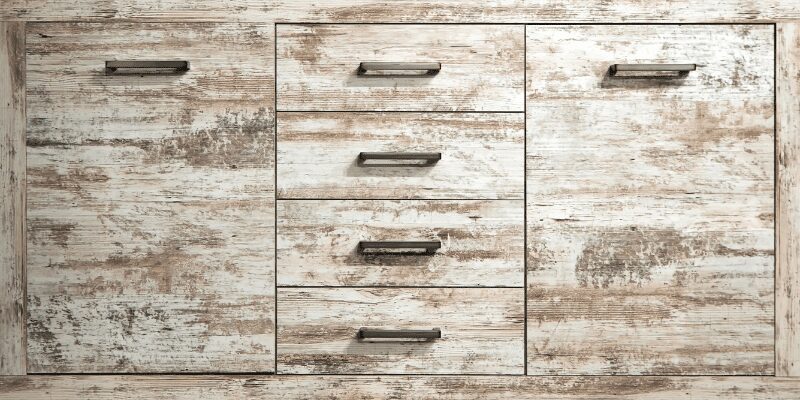 Bleached Wood Cabinets