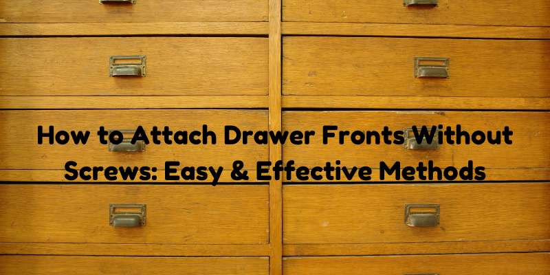 How to Attach Drawer Fronts Without Screws