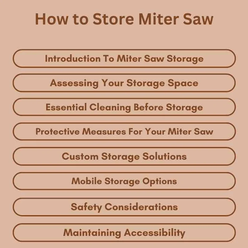 How to Store Miter Saw