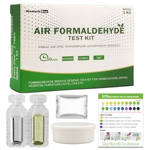 WeelenkEco Air Formaldehyde Test Kit box and reagent vials for testing indoor formaldehyde levels