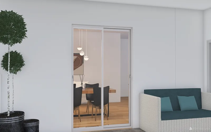 sliding glass patio door installed connecting a home interior to an outdoor patio sliding glass patio door installed connecting a home interior to an outdoor patio