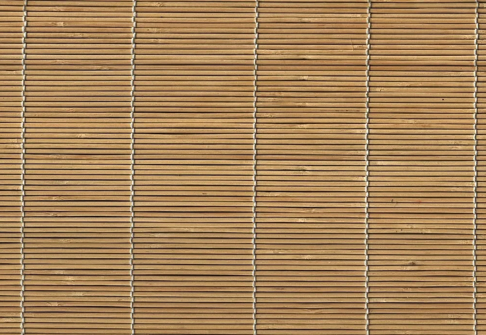 Close-up of natural bamboo slats showing the fine parallel fibers