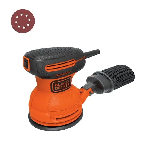BLACK+DECKER BDERO100 5 inch random orbit sander with sanding disc
