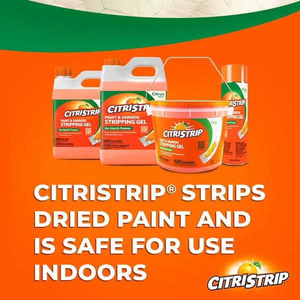 Citristrip citrus-based paint and varnish stripping gel product containers