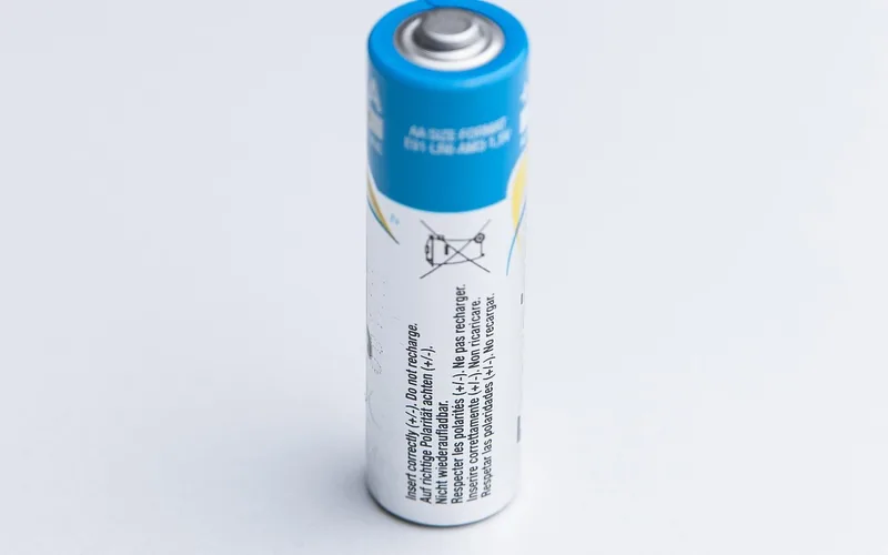 Batteries on a charging station showing different sizes and form factors
