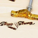Custom logo branding iron for stamping handmade woodworking pieces