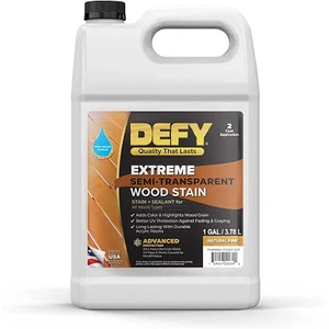 Defy Extreme wood stain and sealer natural pine 1 gallon can