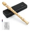 Eastar ERS-31BM maple soprano recorder with case and fingering chart