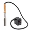 Electric branding iron with wood handle and digital temperature controller box