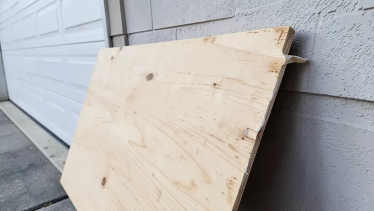featured warped particle board sheet
