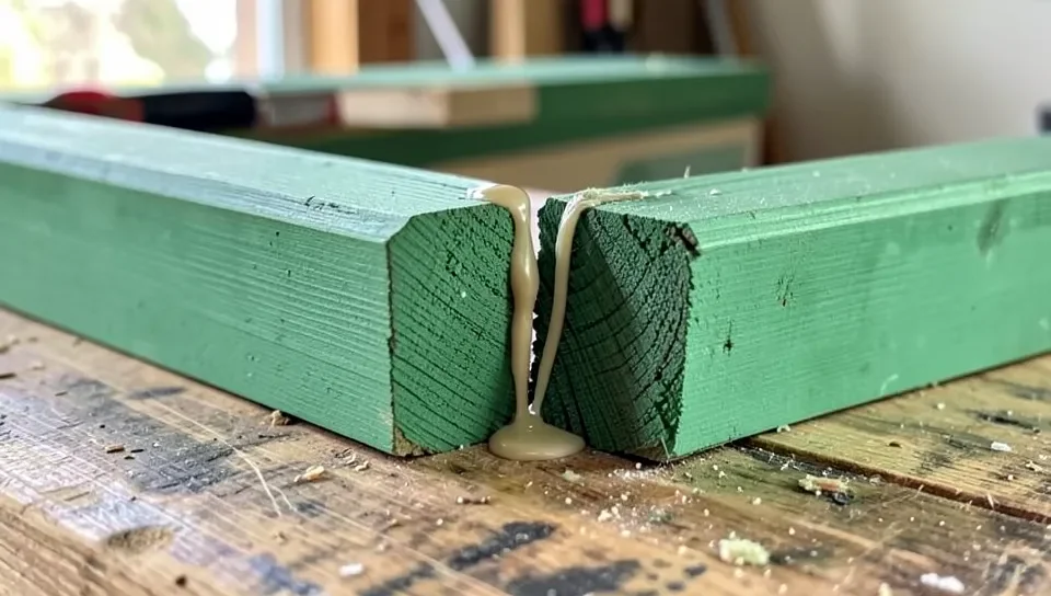 Clamping a glued joint between two pieces of pressure-treated lumber