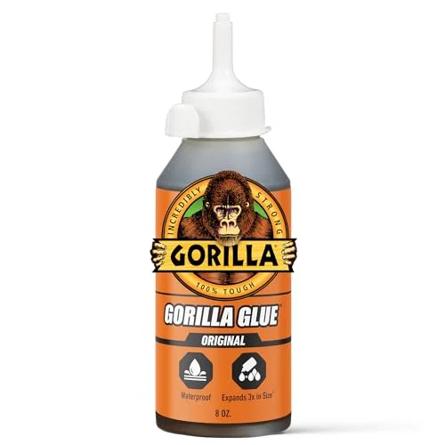 Gorilla Original Glue, waterproof polyurethane, 8 ounce bottle