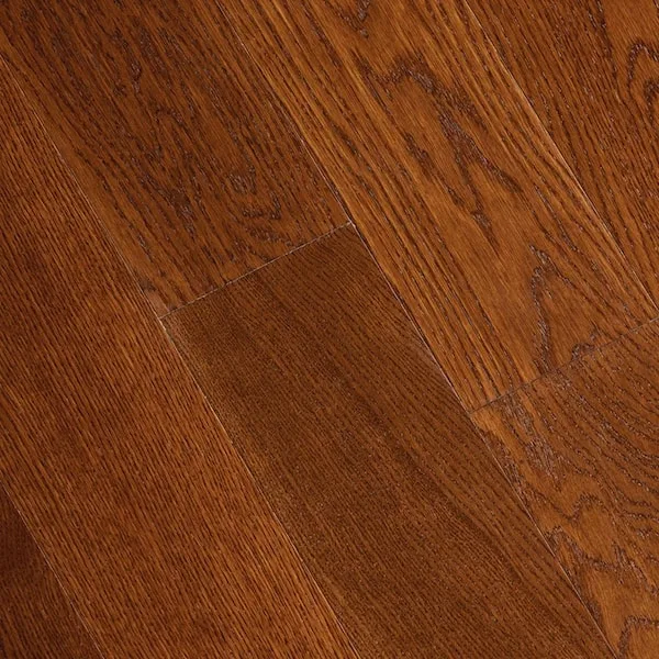 Close-up of Homelegend gunstock oak engineered hardwood flooring wood grain