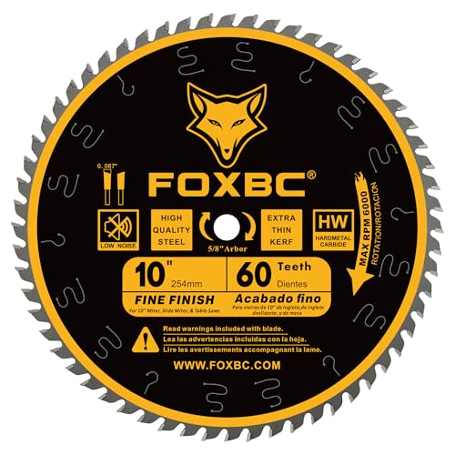 FOXBC 10 inch thin kerf table saw blade