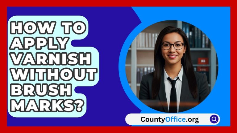 How to Apply Varnish Without Brush Marks