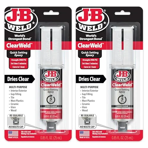 J-B Weld ClearWeld 5-Minute Epoxy (2-Pack)