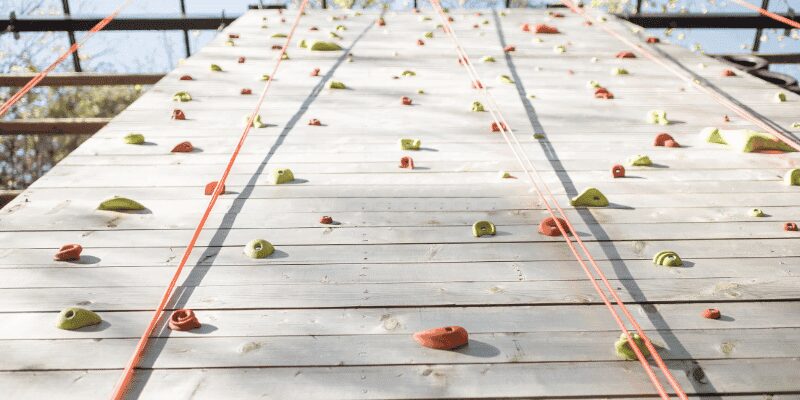 Wooden climbing holds shaped and sanded for a home climbing wall