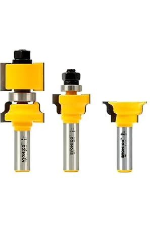 YONICO Window Sash Router Bits Set, 3 Bit, 1/2-Inch Shank