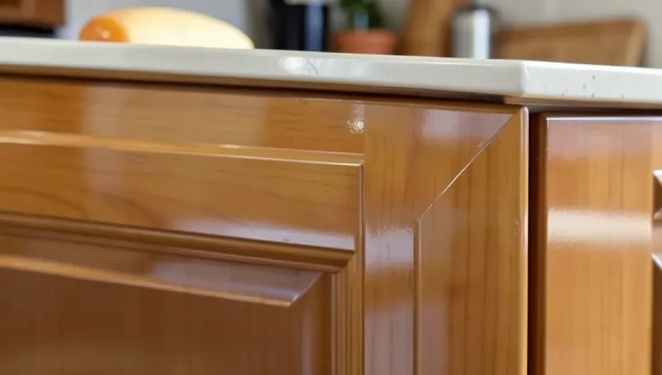 Finished cabinet door with a smooth, sealed surface